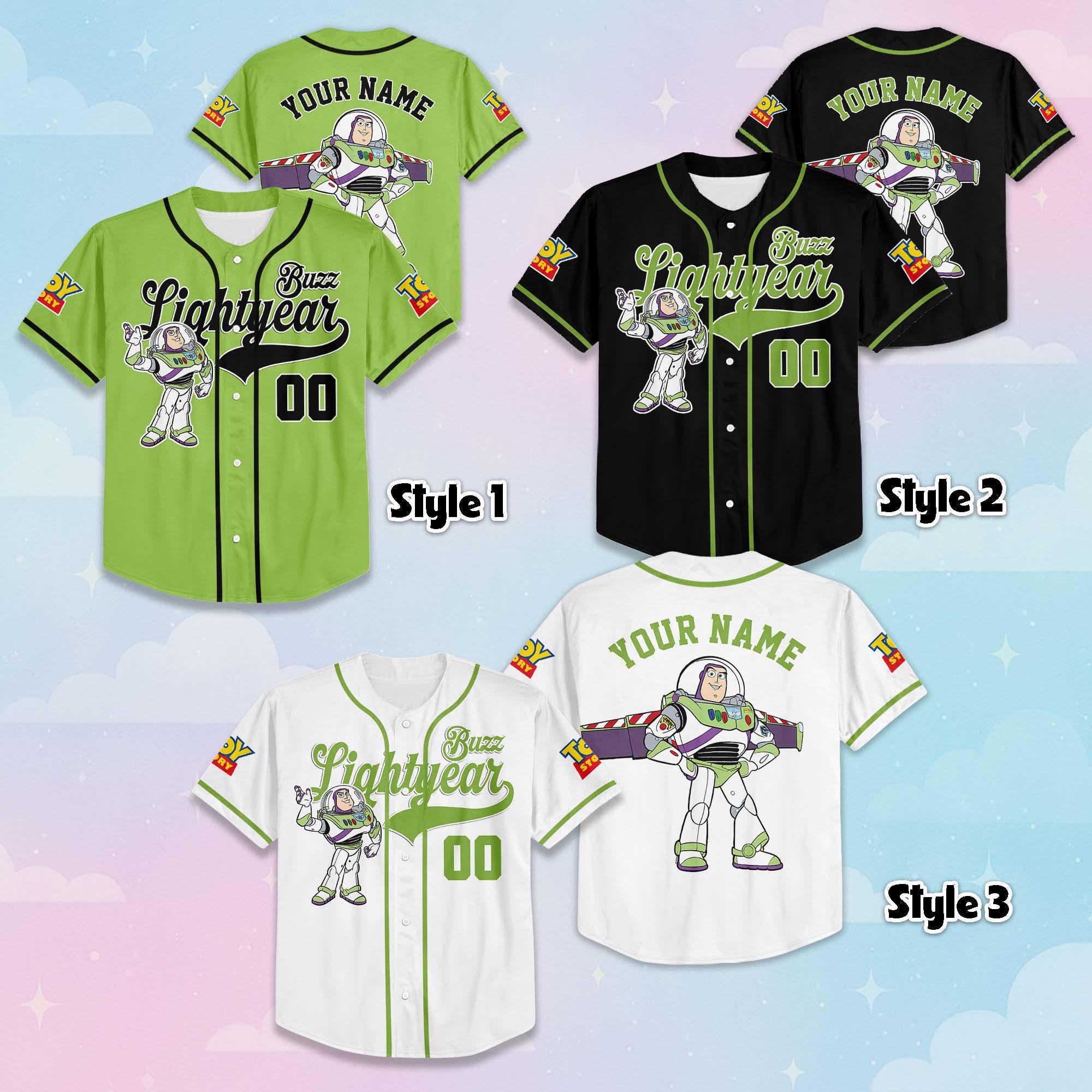 Custom Buzz Lightyear Baseball Jersey, Personalized Disney Toy Story Jersey Shirt