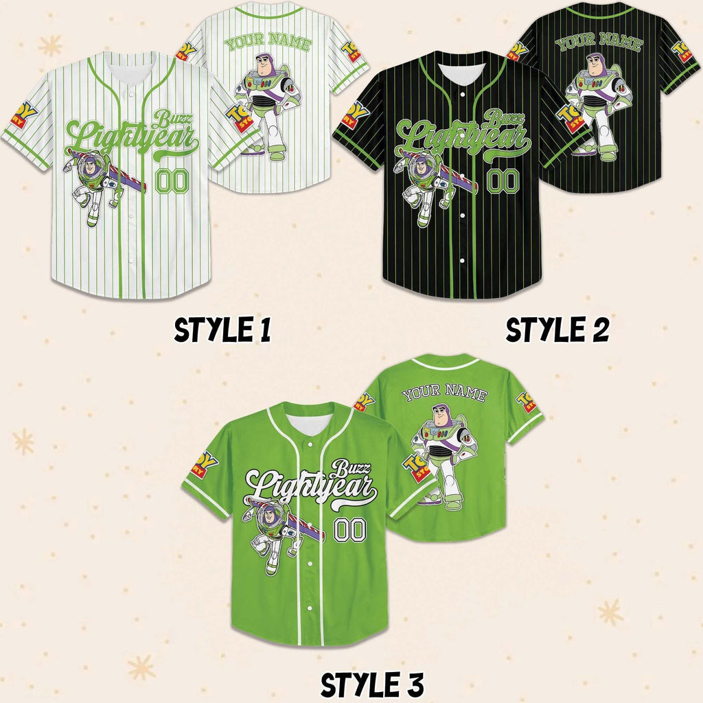Custom Buzz Lightyear Baseball Jersey, Toy Story Matching Jersey Sport, Disney Baseball Team Shirt, Toy Story Kid Adult Baseball Jersey