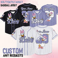 Custom Disney Daisy Duck Collection Baseball Jersey, Disney Daisy Duck Jersey, Disneyland Baseball Team Matching Outfit, Birthday Gift