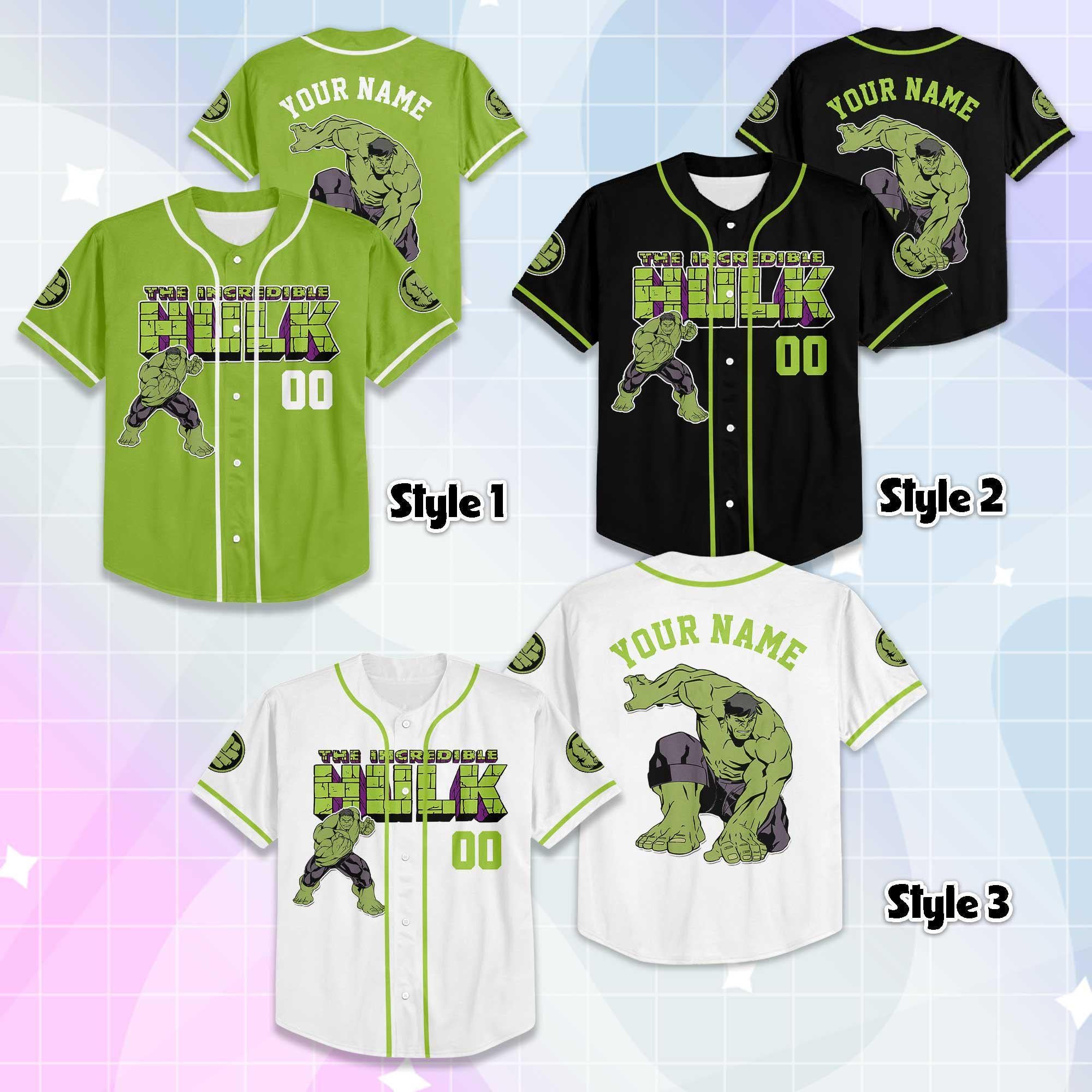 Custom The Hulk Baseball Jersey, Disney The Hulk Baseball Shirt, Matching Disney Trip Outfit, Disney Birthday Gift