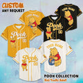 Custom Winnie the Pooh Baseball Jersey, Disney Winnie the Pooh Jersey Shirt, Disney Baseball Jersey Sports Gifts For Fans