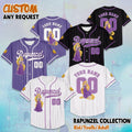 Custom Rapunzel Collection Baseball Jersey, Disney Princess Rapunzel Jersey, Disney Baseball Jersey Sports Cute Gifts For Fans