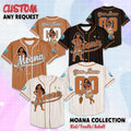 Personalized Moana Baseball Jersey, Custom Captain Disney Princess Moana Jersey, Matching Disney Trip Outfit, Disney Baseball Team Shirt