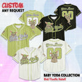Personalized Baby Yoda Collection Baseball Jersey, Custom Star Wars Team Jersey, Baseball Team Outfit, Matching Family Shirt