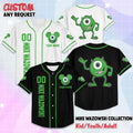 Custom Mike Wazowski Baseball Jersey, Disney Monster Inc Jersey, Disney Monster ,Gift for Disney Fans, Birthday Gift