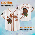Personalized Maui Moana Baseball Jersey, Custom Maui Jersey for Disney Fans, Disneyland Birthday Gift, Disney Baseball Team Outfit