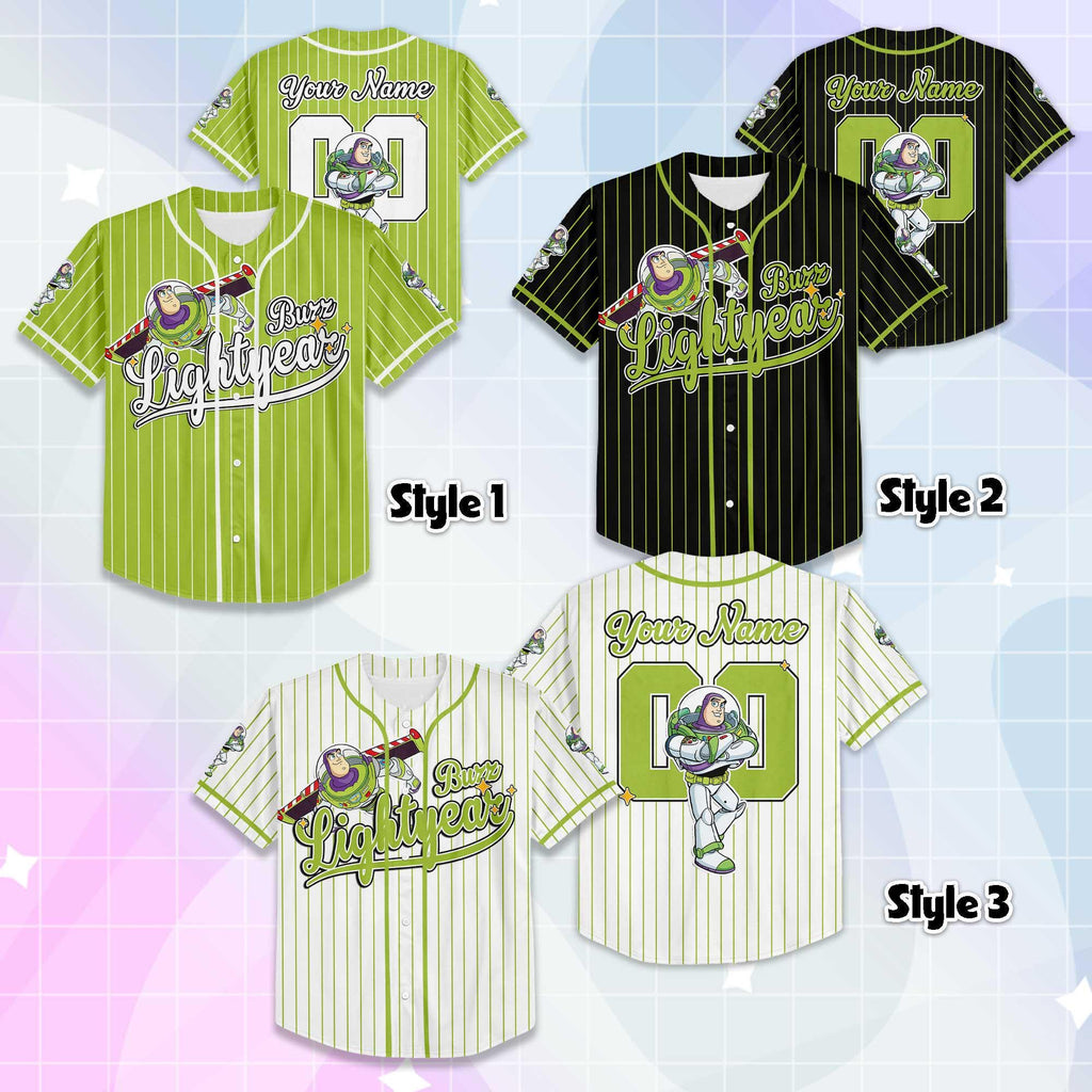 Personalized Buzz Lightyear Baseball Jersey, Custom Disney Toy Story Jersey, Matching Disney Trip Outfit, Disney Baseball Team Shirt