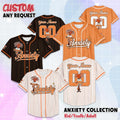 Personalized Anxiety Baseball Jersey, Custom Disney Inside Out Jersey, Matching Disney Trip Outfit, Disneyland Birthday Gift