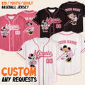 Custom Disney Minnie Easter Baseball Jerseys, Disney Characters Jersey, Disney Easter Shirt, Happy Easter, Minnie Bunny, Gift For Kids
