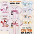 Custom Disney Mickey n Friends Baseball Jersey, Disneyland Vacation Jersey, Matching Baseball Team, Mickey Mouse Birthday, Gift for Fans
