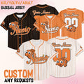 Custom Disney Finding Nemo Collection Baseball Jersey, Disney Nemo Fish Jersey, Disneyland Baseball Team Matching Outfit, Birthday Gift