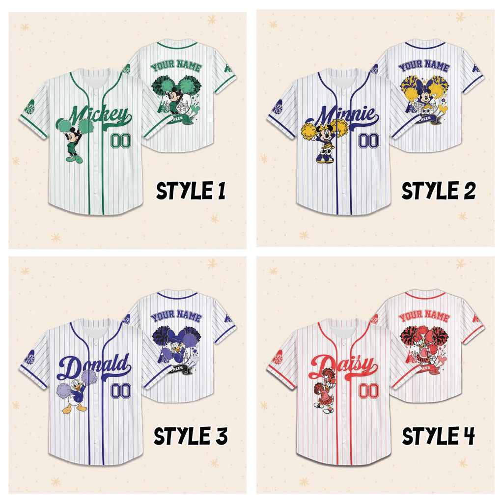 Custom Disney Cheer Competition 2026 Jersey, Mickey and Friends Cheerleader, WDW Summit 2026 Cheerleading and Dance Championships Matching