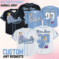 Custom Disney Princess Cinderella Baseball Jersey, Disney Cinderella Baseball Jersey for Kids, Youth & Adults, Matching Disney Game Day
