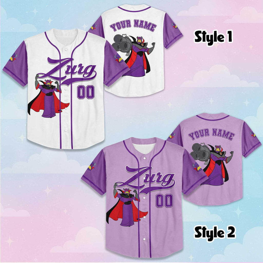 Personalized Zurg Baseball Jersey, Custom Disney Toy Story Baseball Shirt, Matching Disney Trip Outfit, Disneyland Birthday Gift