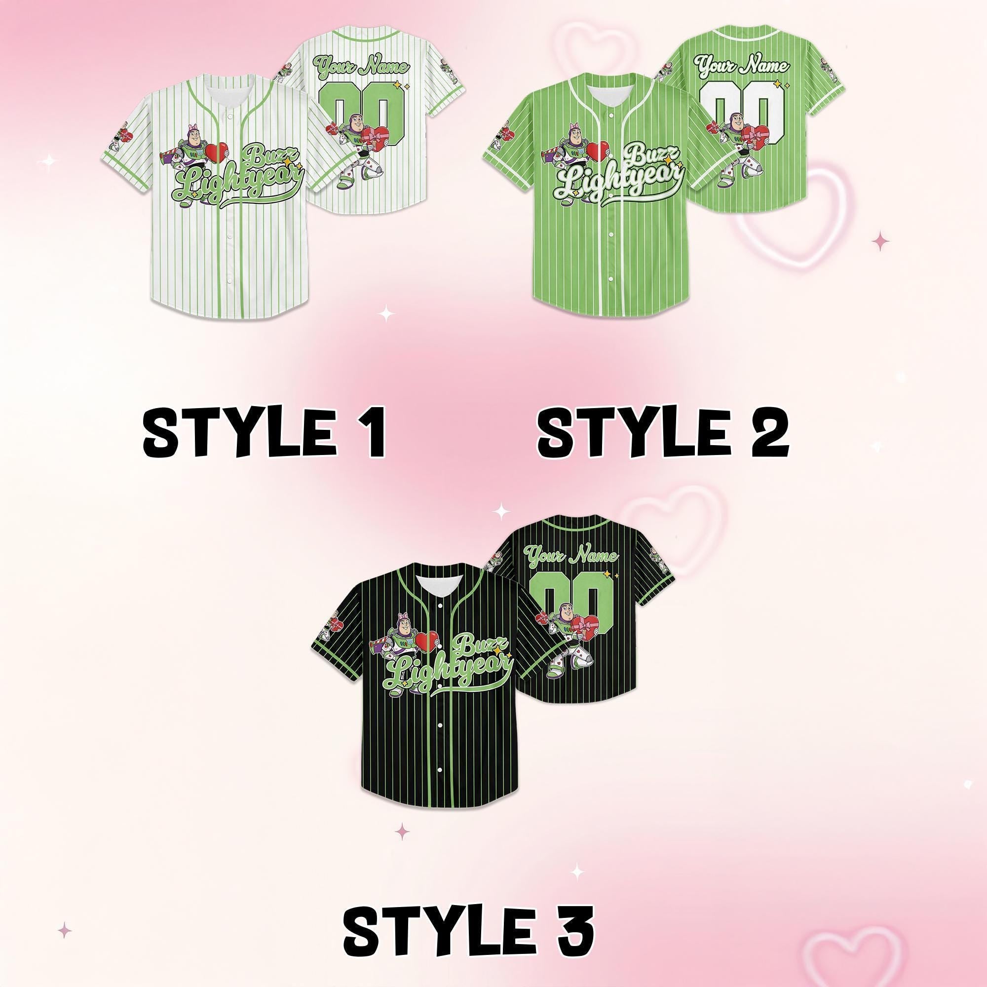 Custom Disney Buzz Lightyear Valentine Collection Baseball Jersey, Disney Toy Story Jersey, Disneyland Couple Matching Outfit