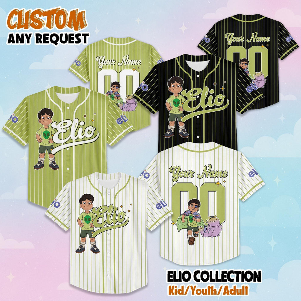 Personalized Disney Elio Baseball Jersey, Custom Disney Pixar Shirt, Matching Family Outfit, Disneyland Birthday Gift