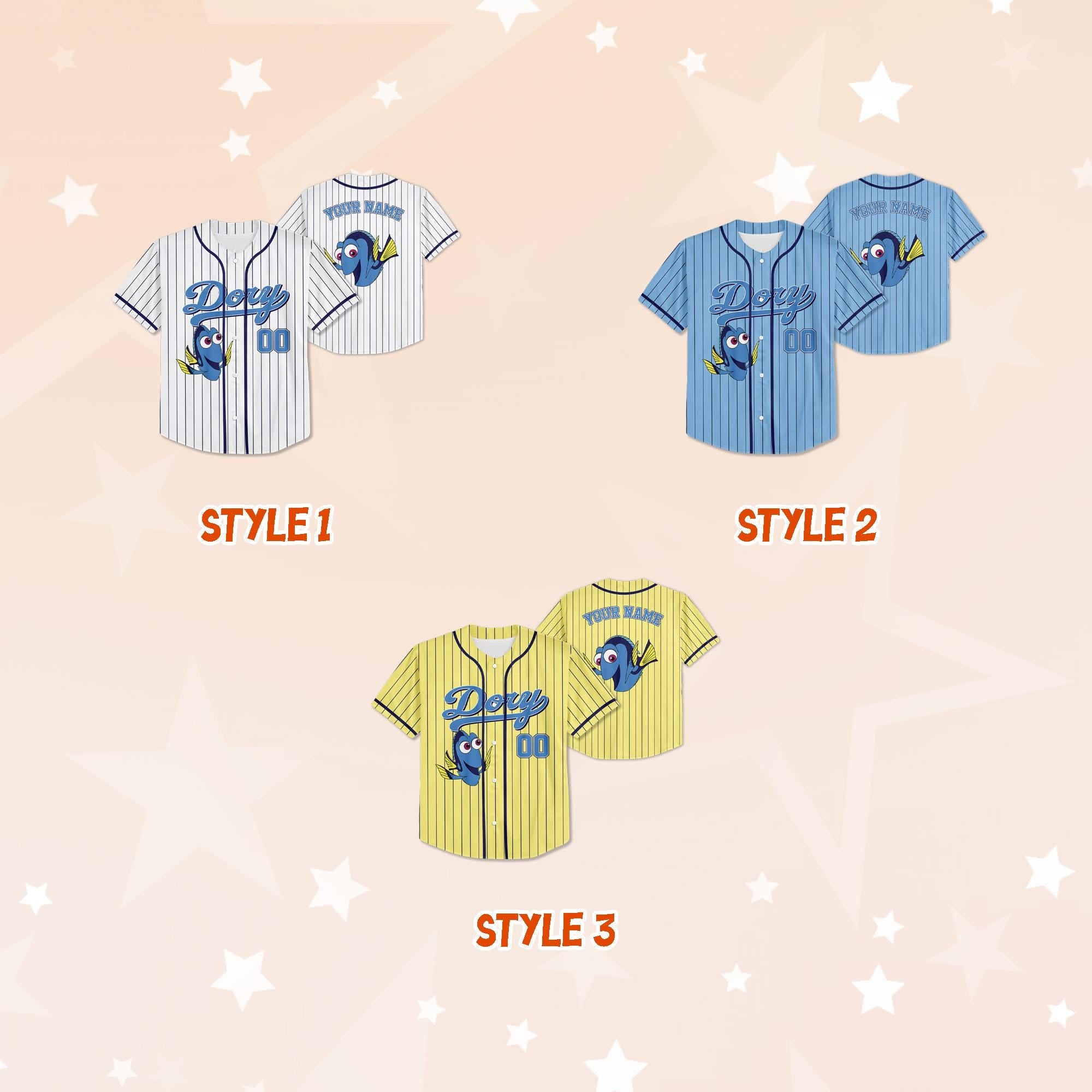 Custom Finding Dory Baseball Jersey, Disney Dory Baseball Shirt, Matching Disney Trip Outfit, Birthday Gift