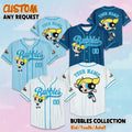 Personalized Bubbles Collection Baseball Jersey, The Powerpuff Girls Shirt, Custom Cartoon Family Outfit