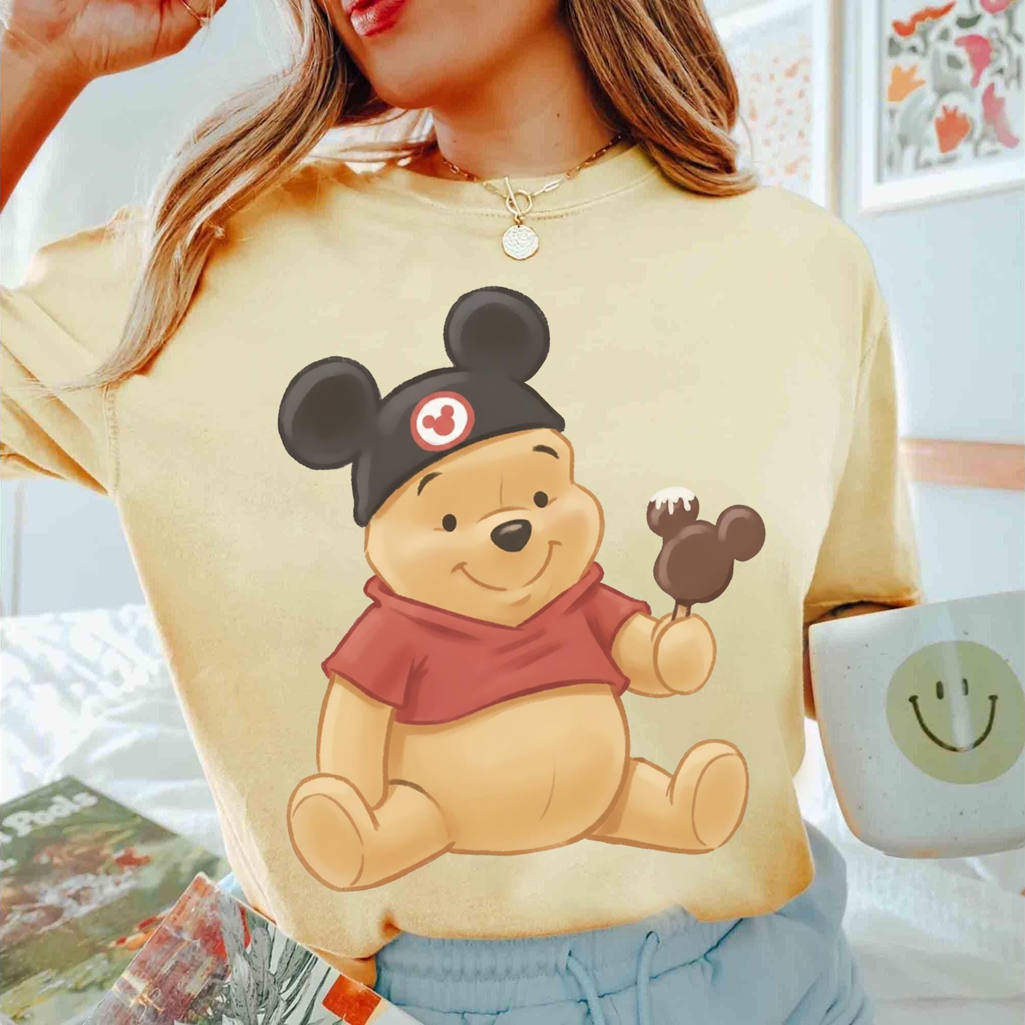Vintage Disney Winnie The Pooh Teddy Winnie The Pooh Shirt, Pooh Mickey Ears Watercolor Shirt, Group Matching Shirt, Disneyland Shirt