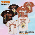 Custom Woody Baseball Jersey, Disney Toy Story Baseball Shirt, Matching Disney Trip Outfit, Birthday Gift
