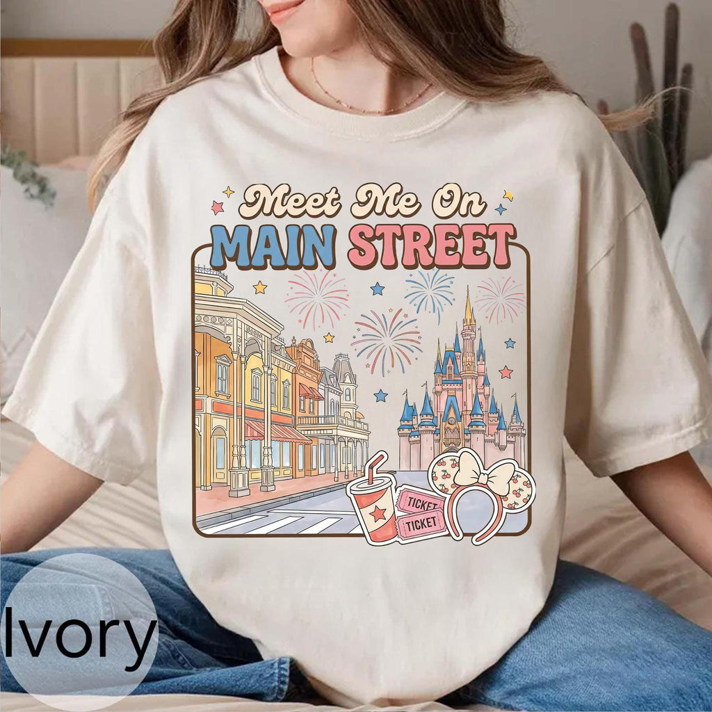 Meet Me On Main Street Tee, Disney Trip Matching Tee, Retro Main Street USA Shirt, Girls Trip 2026 Tee, Disney Family Holiday Vacation Shirt