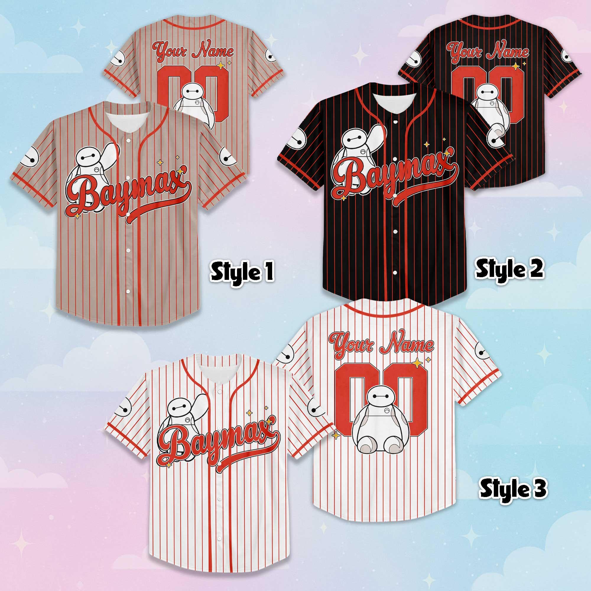 Custom Baymax Collection Baseball Jersey, Disney Big Hero 6 Jersey, Personalized Baymax Shirt, Family Matching Outfit