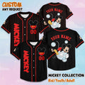 Personalize Mickey Mouse Baseball Jersey, Custom Disney Mickey Mouse Jersey, Disneyland Baseball Team Matching Outfit, Birthday Gift
