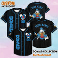 Custom Donald Duck Baseball Jersey, Personalized Disney Daisy Duck Shirt, Disney Baseball Team Outfit, Birthday Gift