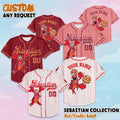 Personalized Sebastian Jersey, Custom Little Mermaid Baseball Shirt, Matching Disney Trip Outfit, Disneyland Birthday Gift