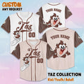 Personalized Baby Taz Baseball Jersey, Custom Looney Tunes Jersey, Family Matching Outfit, Birthday Gift