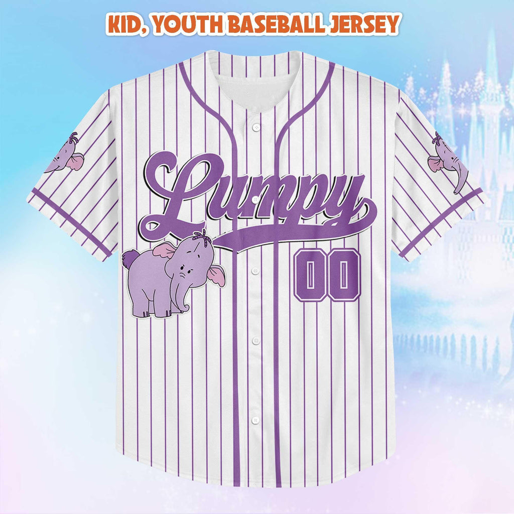 Custom Lumpy Baseball Jersey, Winnie the Pooh Family Outfit