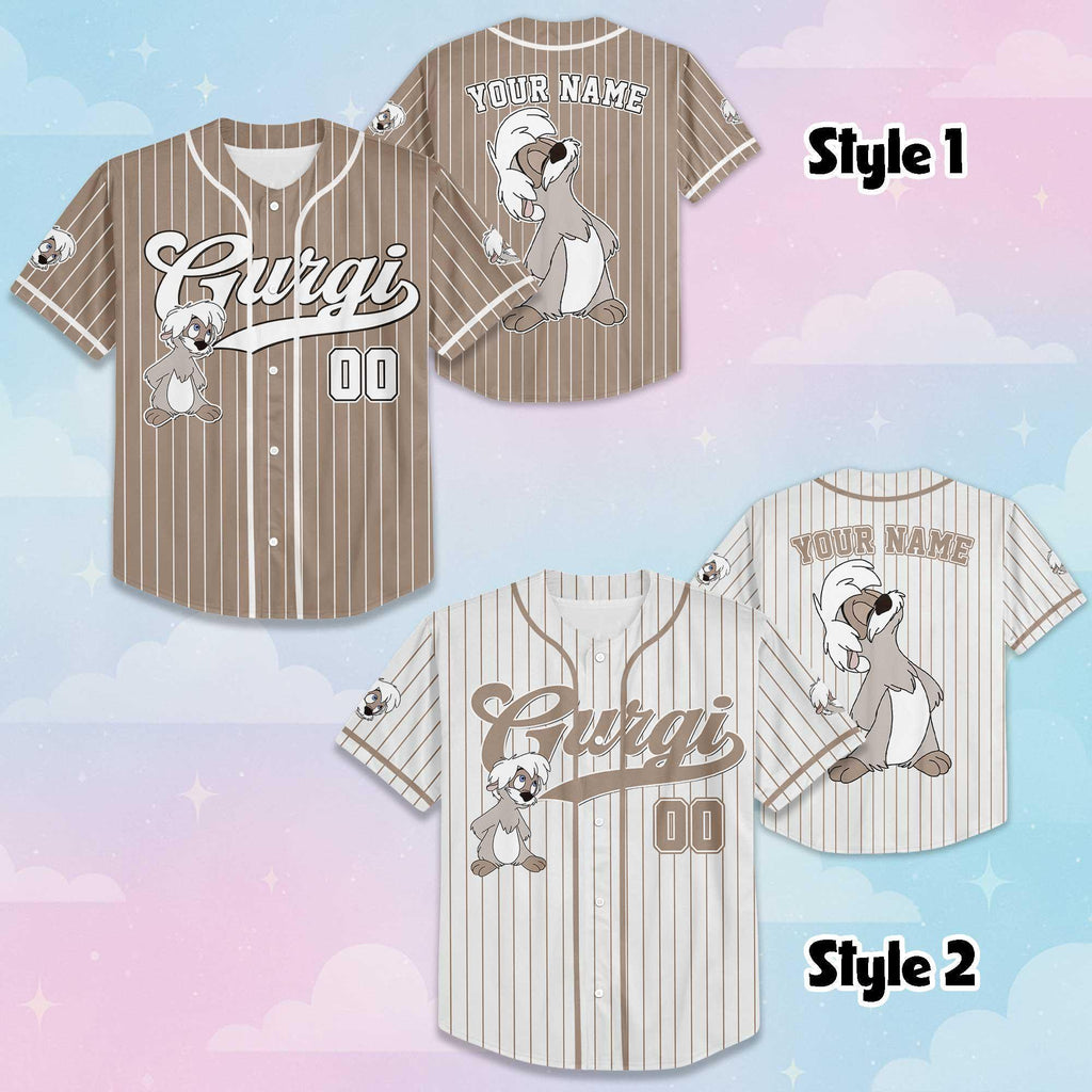 Custom Disney Gurgi Baseball Jersey, Disney The Black Cauldron Jersey, Personalized Gurgi Shirt, Family Matching Outfit