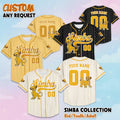 Custom Simba Collection Baseball Jersey, Disney The Lion King Jersey Shirt, Disney Jersey for Kids, Youth, Adults & Lion King Fans