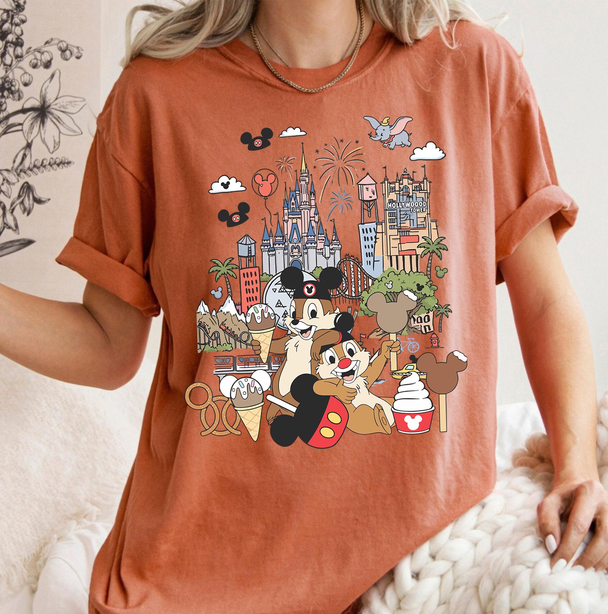 Funny Chip And Dale Disneyland Snack Shirt, Disney Park Ice Cream Shirt, Chip Dale Double Trouble Tee, Magic Kingdom Family, Comfort Colors