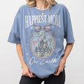 Retro Happiest Mom On Earth Shirt Disney Castle Tee, Coquette Bow Mom T-Shirt, Disney Castle Coquette Bow T-shirt, Mother's Day Gift For Mom