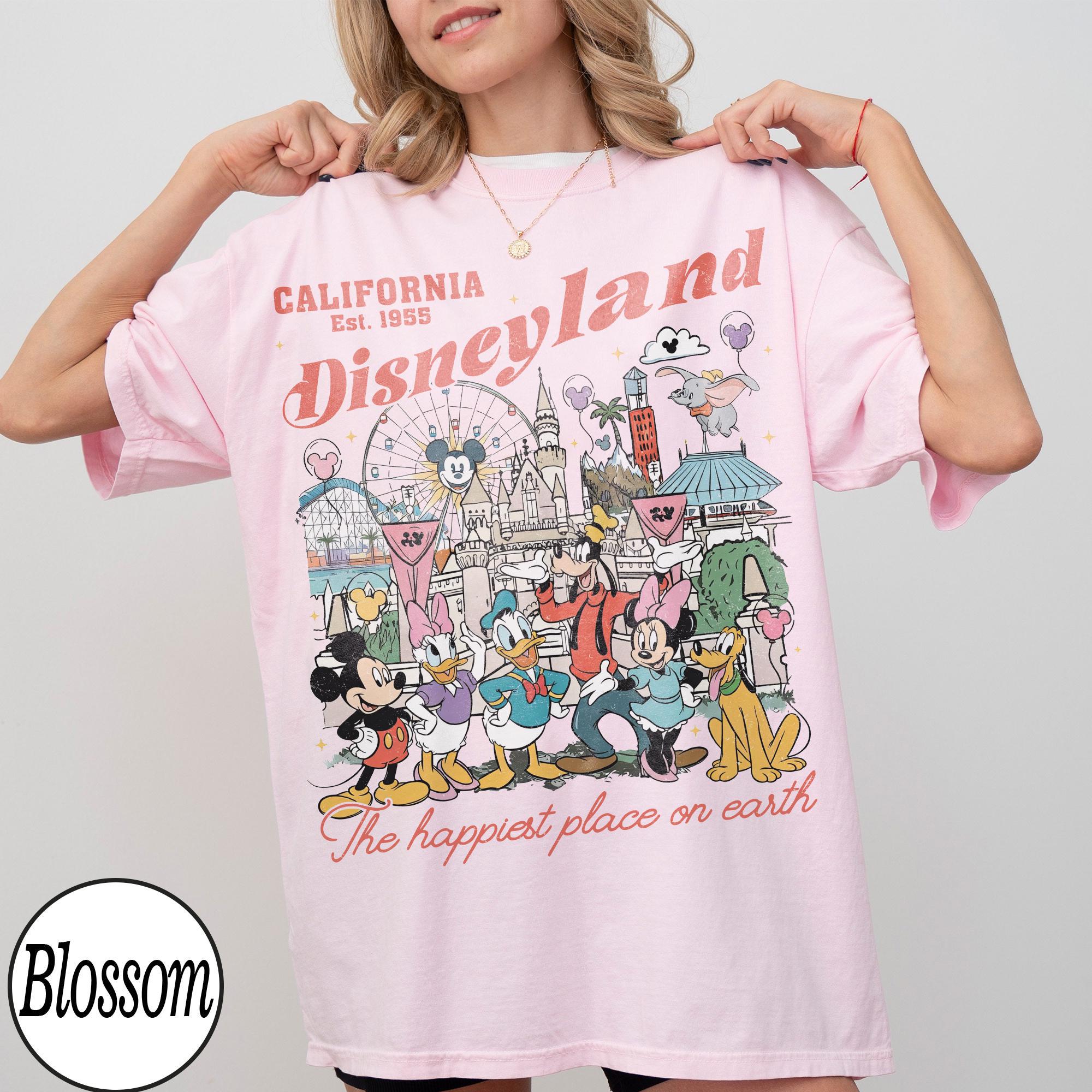 Retro Disneyland Mickey And Friends Comfort Colors Shirt, The Happiest Place On Earth Shirt, Space Space Mountain Shirt, Disney Vacation Tee