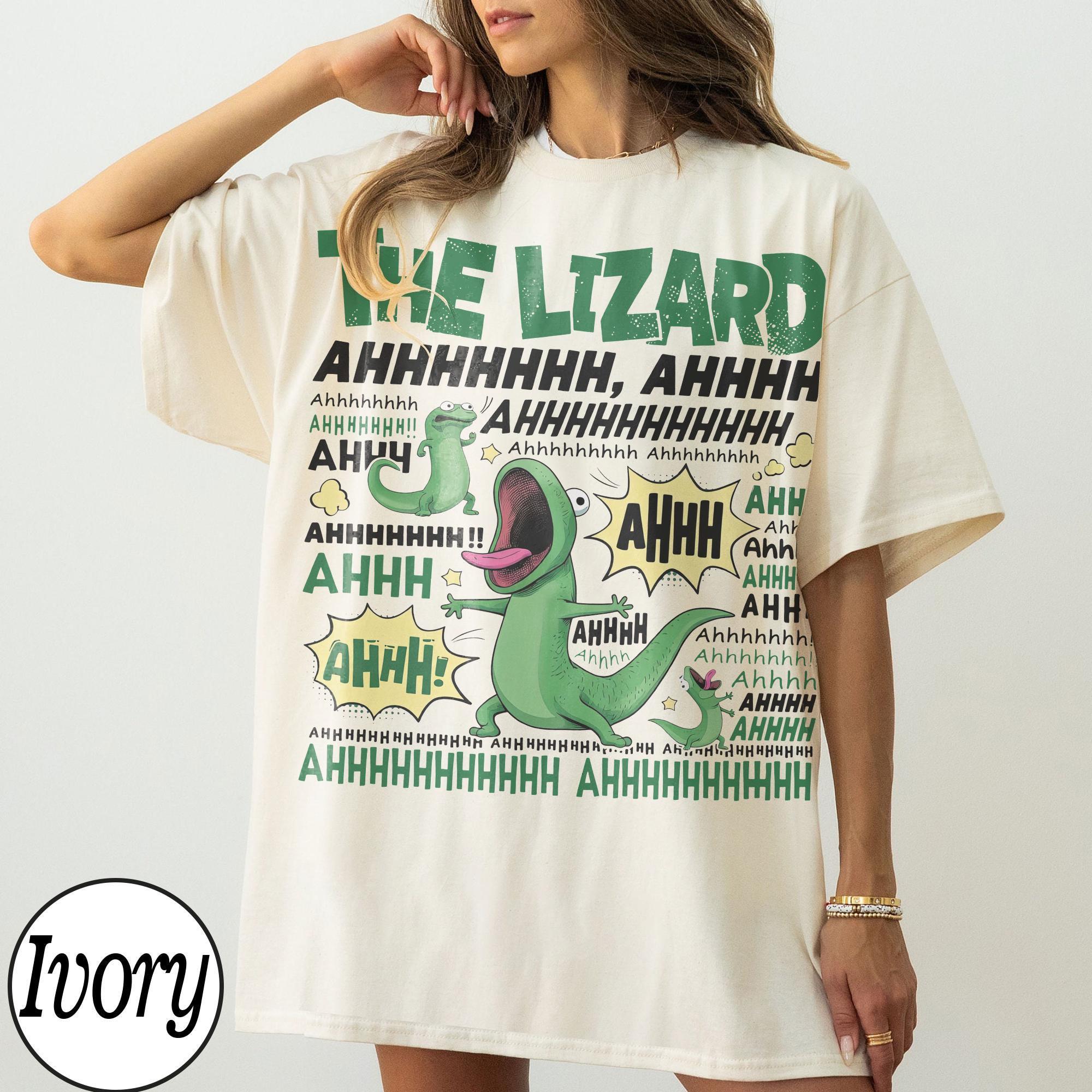 Retro The Lizard Ahhhhhh Meme Shirt Comfort Colors Tee, Vintage Lizard Lizard Lizard Famous Movie Inspired Tshirt, Funny Green Lizard Shirt