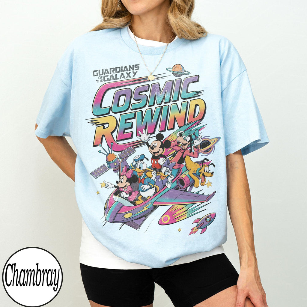 Retro 80s Guardians Of The Galaxy Cosmic Rewind Shirt, Mickey and Friends Disney Ride Tee, Family Matching Walt Disney World Trip 2026 Tees