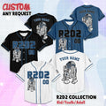 Custom R2D2 Collection Baseball Jersey, Personalized R2D2 Baseball Shirt, Matching Disney Trip Outfit, Disney Baseball Team Shirt