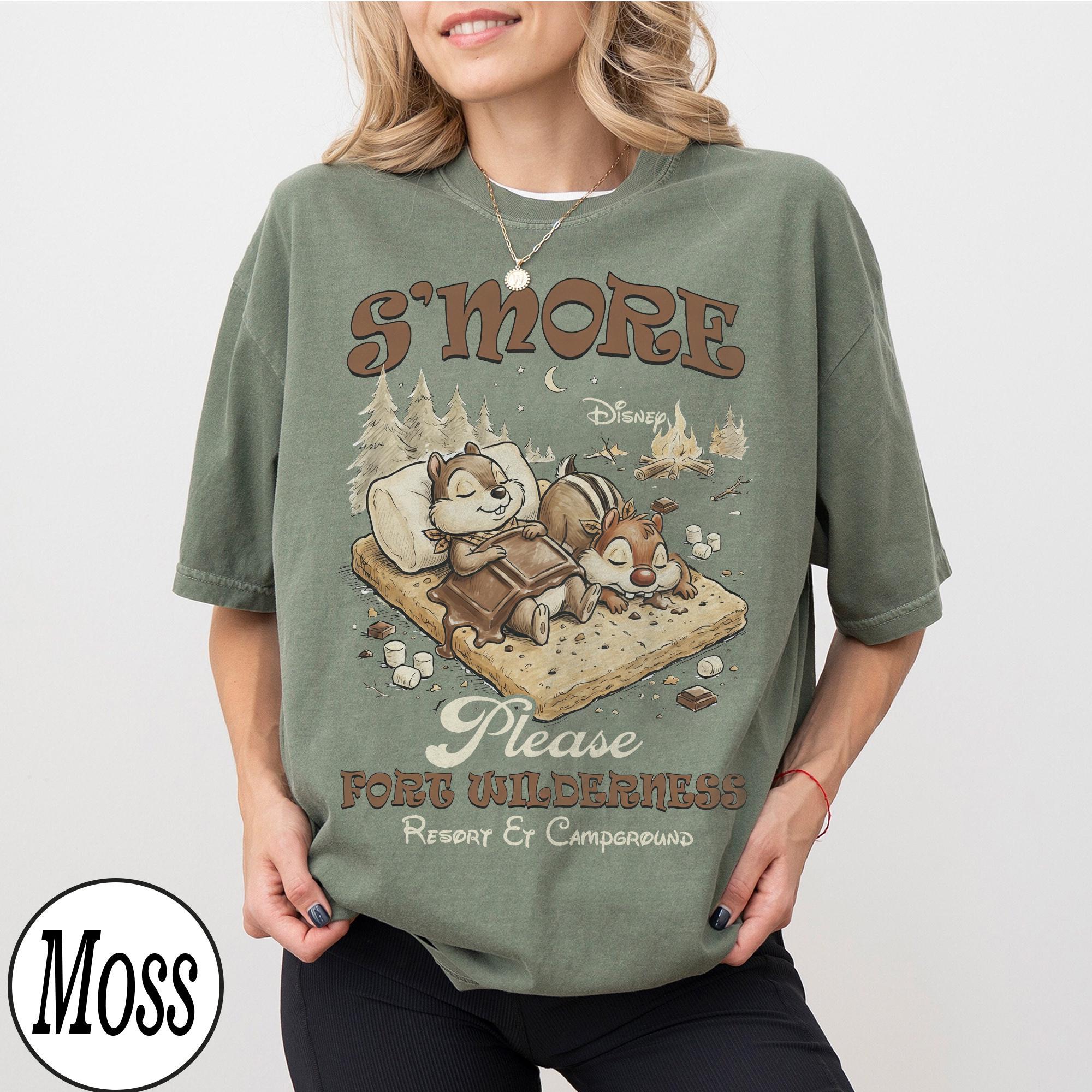 Retro Chip And Dale Shirt, Smore Please Camping Tee, Disney Fort Wilderness Shirt, Disney Family Trip Matching Tees, Campfire Vacation Shirt