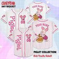 Personalized Piglet Baseball Jersey, Custom Winnie the Pooh Shirt