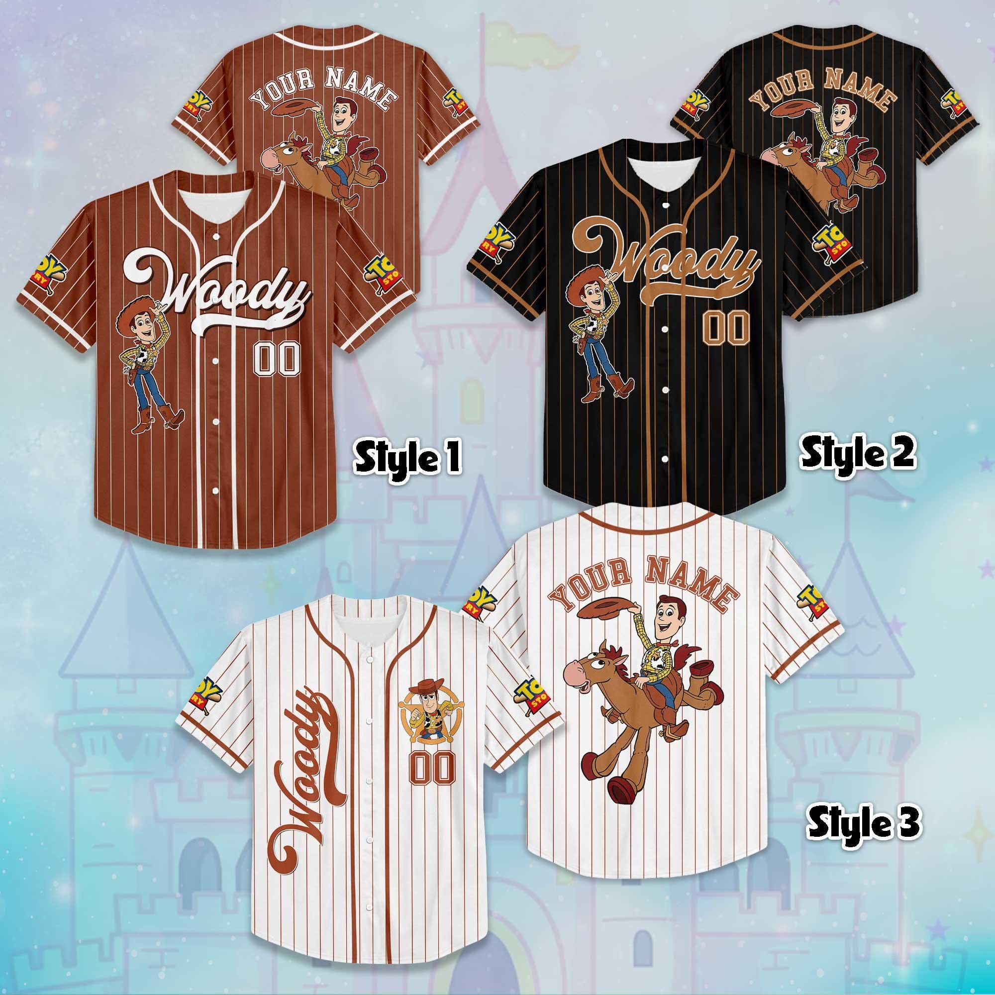 Custom Woody Collection Baseball Jersey, Disney Toy Story Woody Jersey Shirt, Disney Baseball Jersey Sports Gifts For Fans