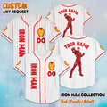 Custom Iron Man Baseball Jersey, Disney The Avengers Iron Man Jersey for Disney Fans, Disney Baseball Team Outfit