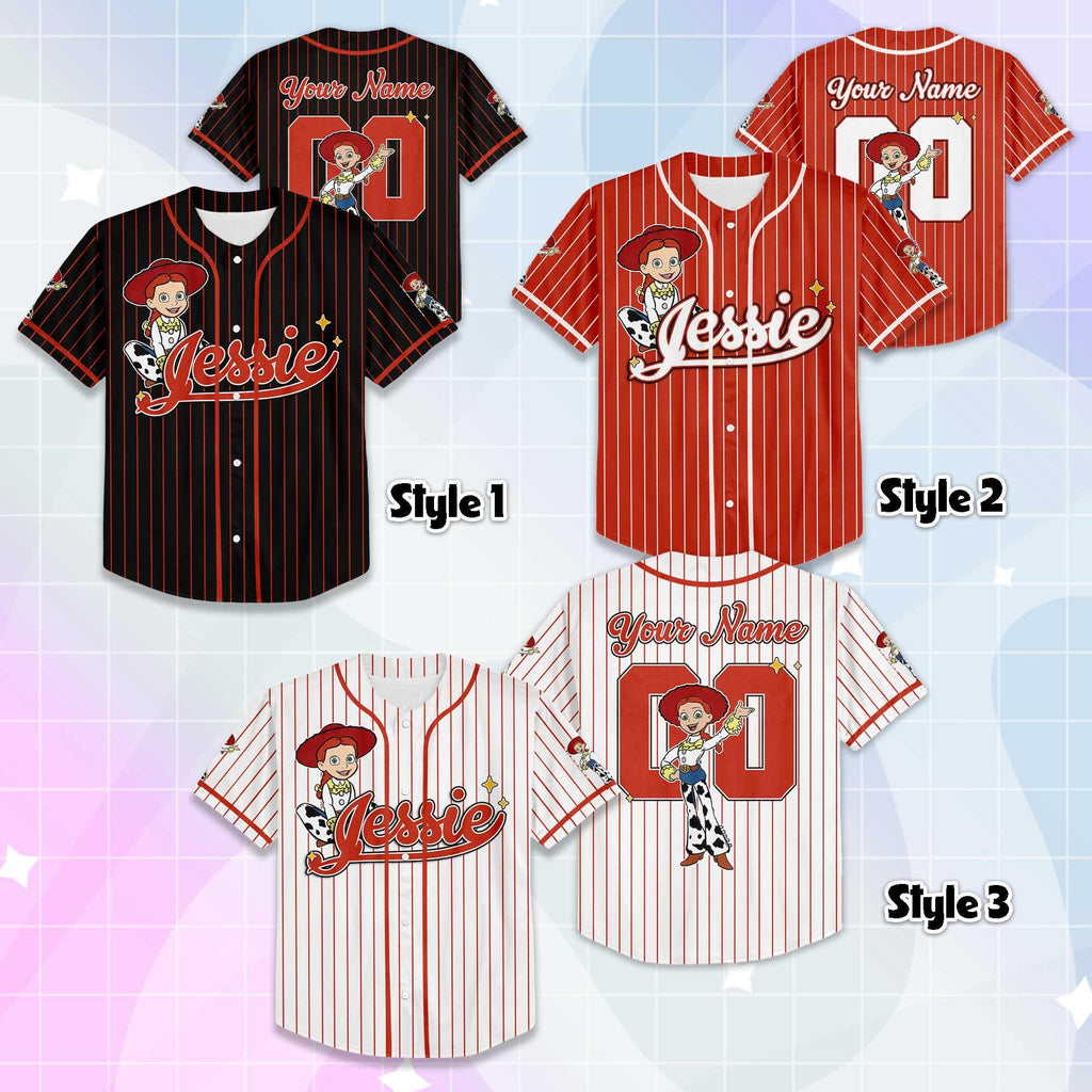 Personalized Jessie Baseball Jersey, Custom Jessie Baseball Shirt, Matching Disney Trip Outfit, Disney Baseball Team Shirt