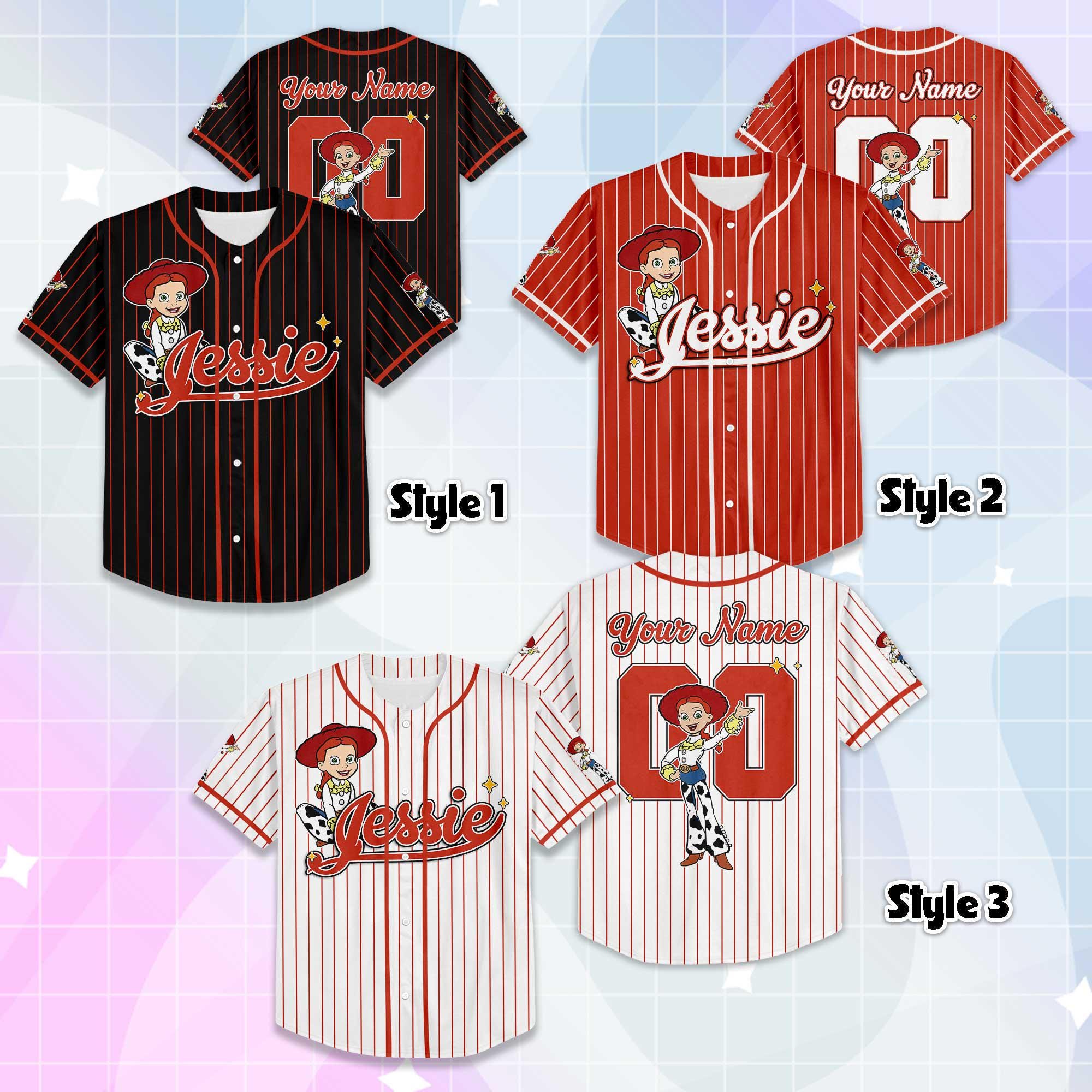Personalized Jessie Baseball Jersey, Custom Jessie Baseball Shirt, Matching Disney Trip Outfit, Disney Baseball Team Shirt