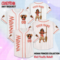 Personalized Moana Baseball Jersey, Custom Disney Moana Jersey Shirt, Disney Baseball Team Outfit, Birthday Gift