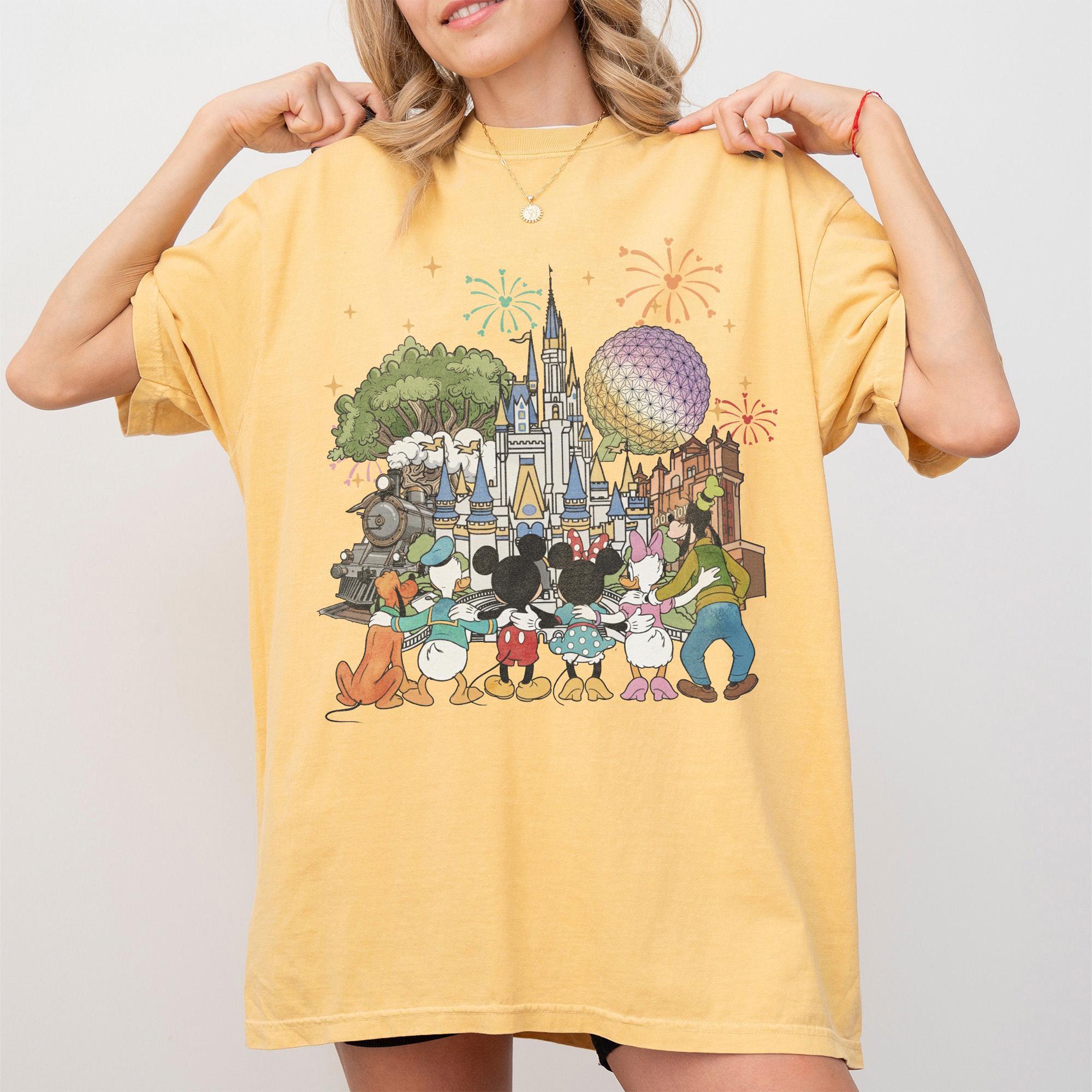 Retro Mickey Disneyworld Comfort Colors Shirt, Walt Disneyworld Shirt, Mickey And Friends Shirts, Disney 2026 Trip, Disneyworld Matching Tee