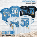 Personalized Disney Donald Duck Jersey, Baseball Jersey Collection Choose Style Jersey Disneyland Birthday Gift For Kid Youth Adult