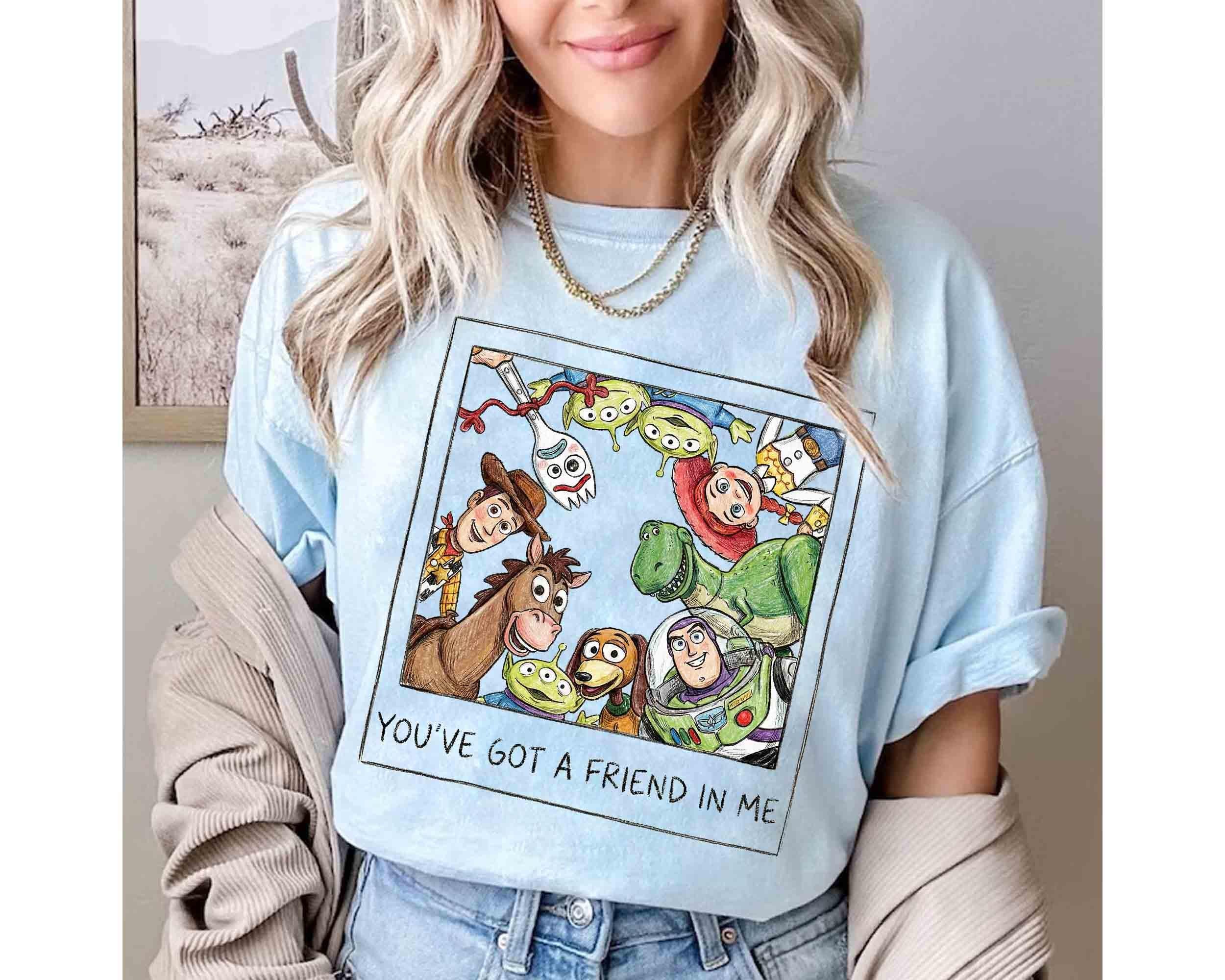 Retro Pixar Toy Story You've Got a Friend in Me Photo Shirt, Toy Story Land, Woody Buzz Jessie, Bullseye, Disney Vacation 2026 Matching Tee