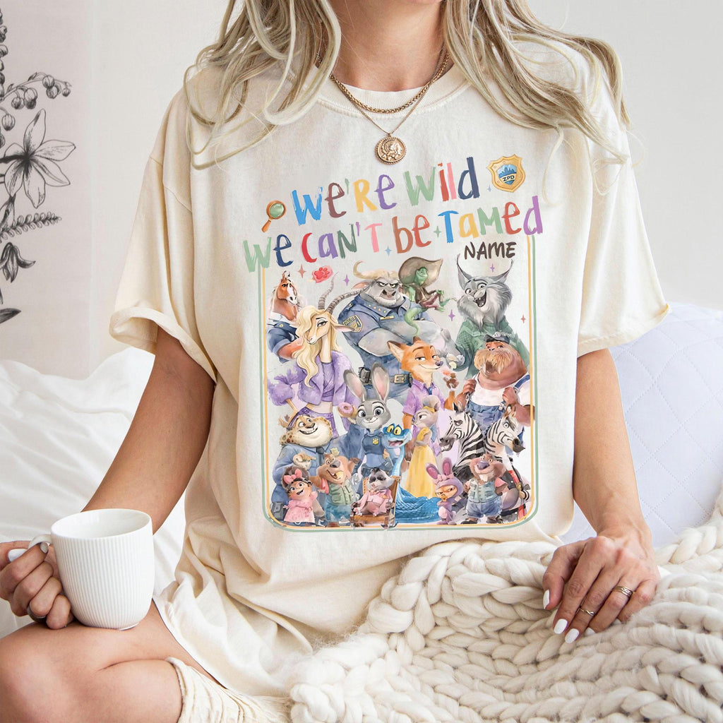 Personalized Disney Zootopia 2 We're Wild and We can't be Tamed Shirt, Judy Hopps Nick Wilde Gary De'Snake Group Tee, WDW Family Trip Gifts